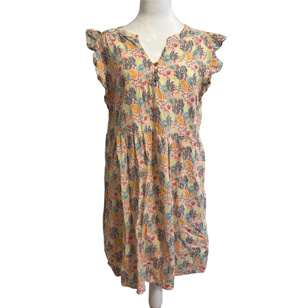 Loft paradise ruffle large summer dress whimsy casual cruise vacation